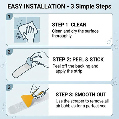 36 Pcs Anti Slip Bath Stickers, Clear Self Adhesive Non Slip Shower Strips, Safety Bathtub Treads for Baby Elderly, Waterproof Grip Decals for Bathroom Floors Stairs, Hygienic Mat Alternative