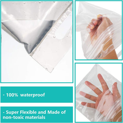 6Pcs Airport Security Liquid Bag Clear Toiletry Bag Flight Clear Liquid Bag 20cm x 20cm Airport Liquid Bags Reusable Bag Approved by EU &amp; UK Hand Luggage Regulations