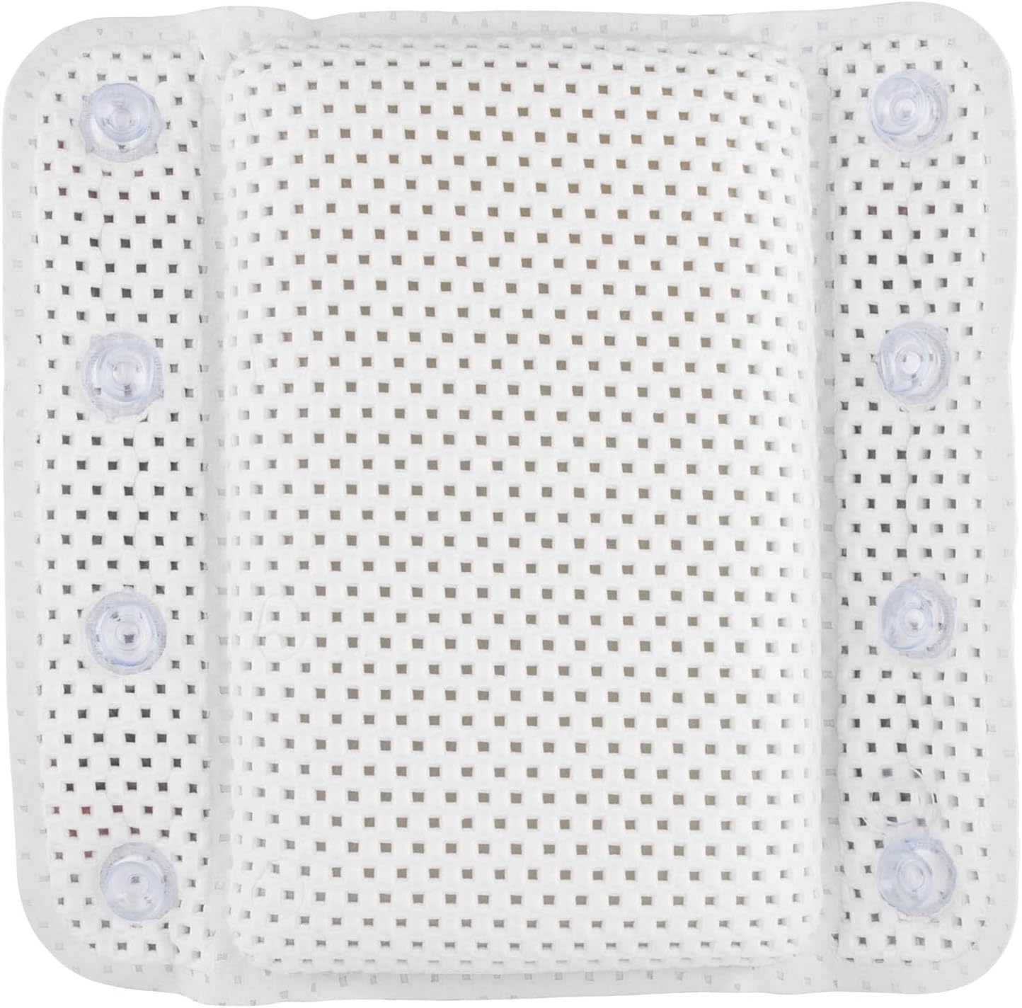 Taylor &amp; Brown Bathtub Pillow, Luxury Relaxing White Soft Non Slip Cushioned Bath Pillow Waterproof Home Spa Headrest Cushion with 8 Slip Resistant Suction Cups (White)
