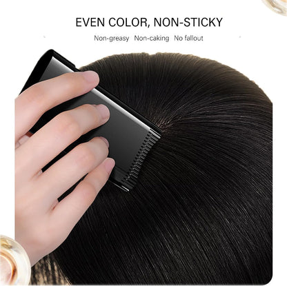 Waterproof Hair Dye Stick with Comb for Root Touch Up, Instant Grey Hair Concealer in Natural Brown, Portable Sweat-Proof Hair Colour Applicator for Men and Women(2PCS-Brown)