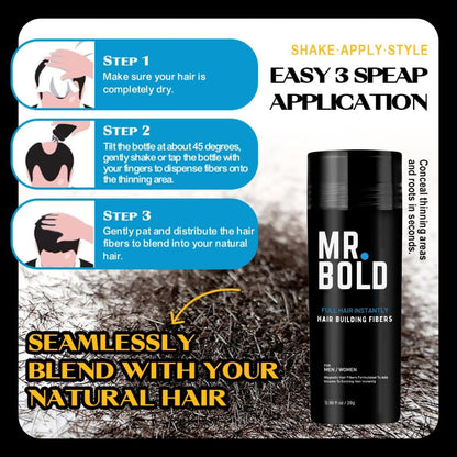 Hair Fibres DARK BROWN for Thinning Hair, Natural Keratin Hair Fibres for men &amp; Women for Instant Result, Concealer for Thicker, Fuller Hair, Undetectable &amp; Secure, Premium Long-Lasting Hold (28g)