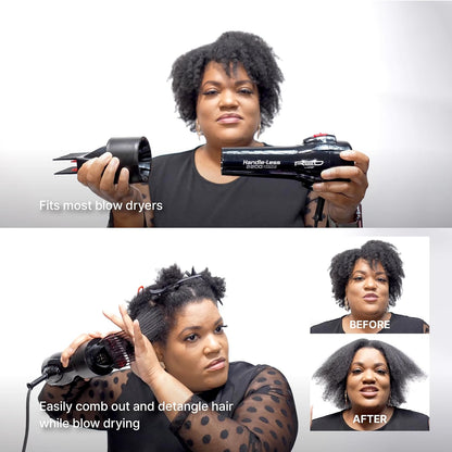 Red by Kiss Universal Detangling Blow Dryer Hair Styling Pik – Double Layer Pik Attachment for Smooth, Frizz-Free Hair – Compatible with All Hair Dryers, Wigs, Weaves &amp; Natural Hair