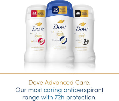 Dove Advanced Care Invisible Dry Anti-Perspirant Cream Women's Deodorant Stick with pro-ceramide technology for 72 hours sweat protection 50 ml