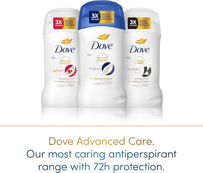 Dove Advanced Care Go Fresh Pomegranate Scent Anti-Perspirant Cream Women's Deodorant Stick with pro-ceramide technology for 72 hours sweat protection 50 ml