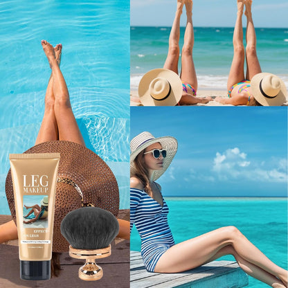 Leg Makeup Waterproof No Transfer,Leg and Body Scar Cover up,Tattoo Cover Up Makeup Waterproof,Long Last Body Foundation (With Brush)