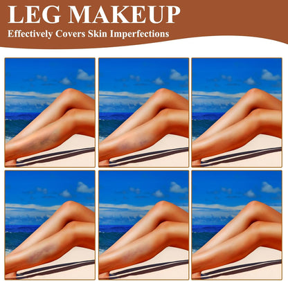 Leg Makeup Waterproof,Body Foundation Full Coverage with Mitt,Long Lasting Moisturizing Concealer for Daily Wear (Antique Bronze)