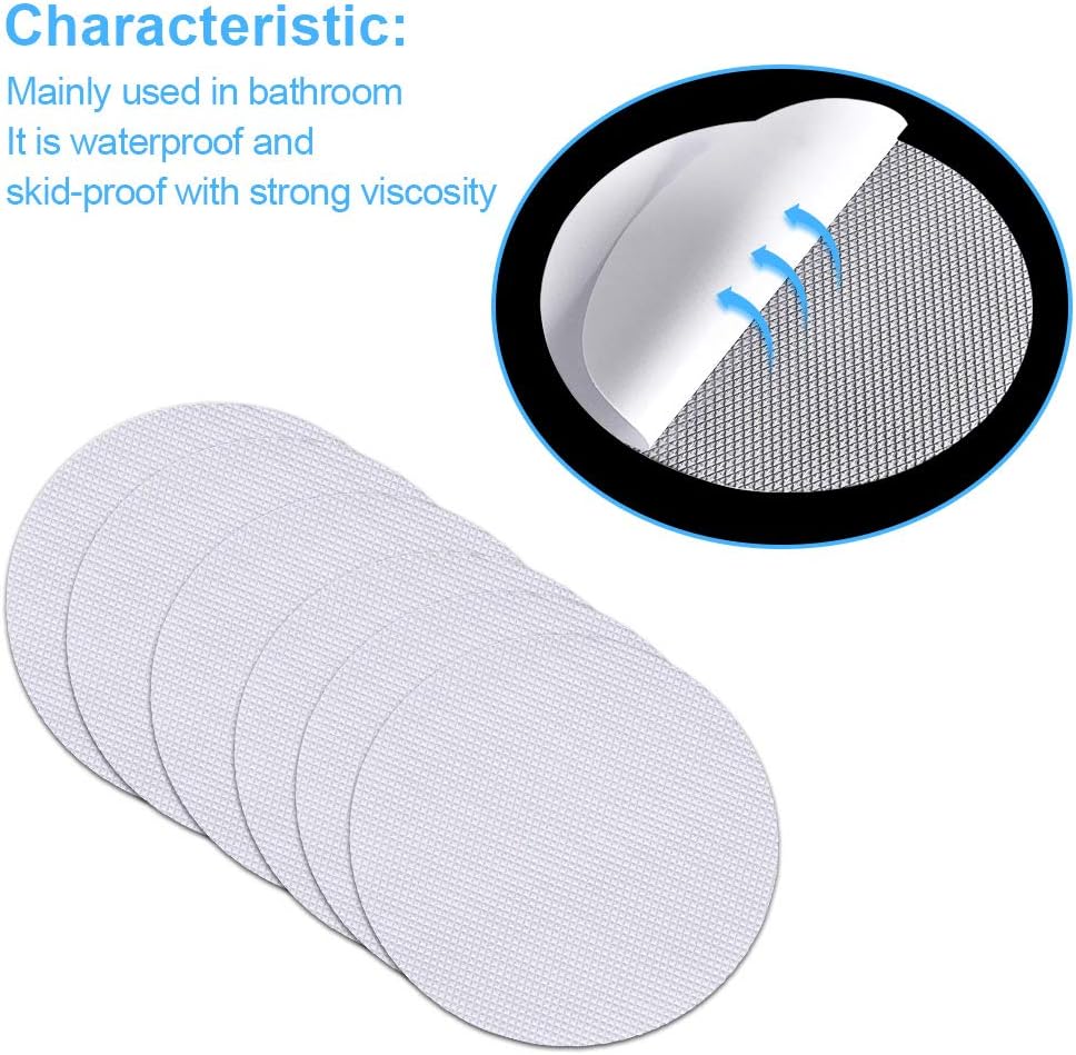 40 Pieces Round Non-Slip Safety Shower Treads Self Adhesive Bathtub Stickers Round Non-Slip Bath Stickers 10 cm/4 Inch, Clear