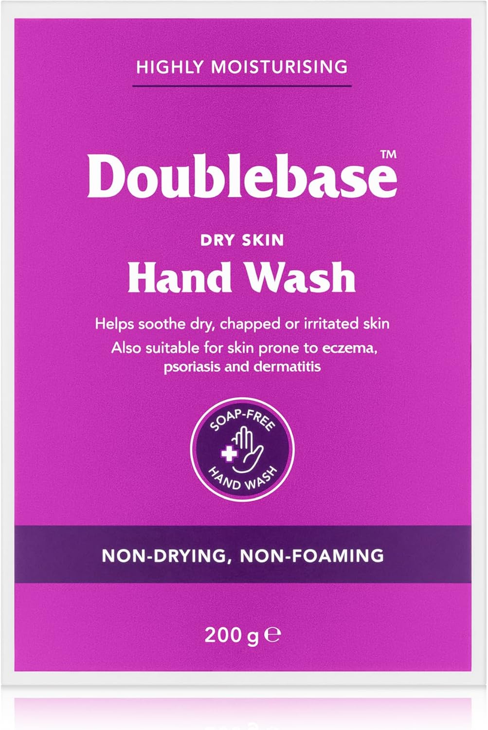Doublebase Dry Skin Hand Wash. Moisturising, Non-Foaming. Also Suitable for Skin Prone to Eczema and Psoriasis, Soap and SLS Free (Packaging May Vary), 200g