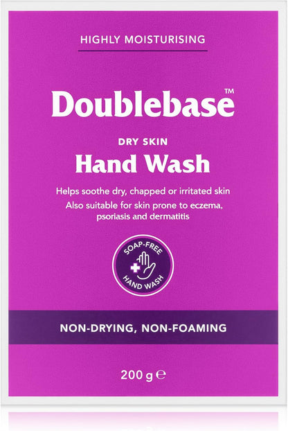 Doublebase Dry Skin Hand Wash. Moisturising, Non-Foaming. Also Suitable for Skin Prone to Eczema and Psoriasis, Soap and SLS Free (Packaging May Vary), 200g