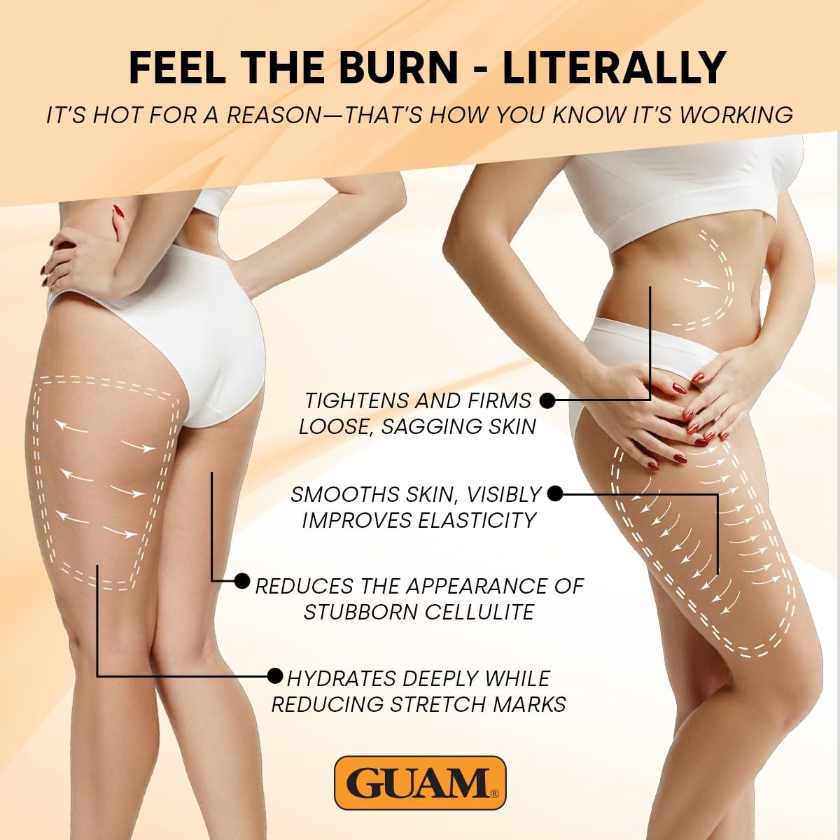 GUAM Seaweed Mud Stubborn &amp; Deeply Rooted Anti Cellulite Treatment - 1kg Antioxidant Hot Body Mask Cellulite Remover for Legs &amp; Thighs - Skin Firming Cream to Reduce Imperfections &amp; Boost Circulation