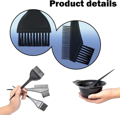 3 Sets Hair Dye Bowl And Brush Kit Hair Dye Bowl Tools For Hair Colouring Kit Hair Dye Brush And Mixing Bowl Set Dying Brushes Tint Comb Set For DIY Salon Hair Coloring Dying Brushes Hair Bleach Kit