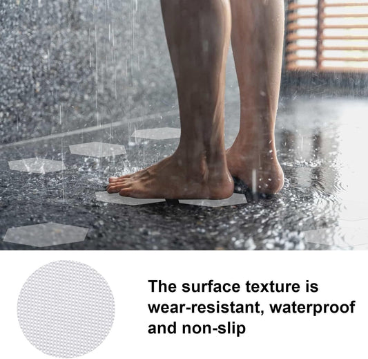 BetterJonny Anti Slip Bathtub Strips, 36 PCS Transparent Adhesive Shower Sticker for Bathtub Non-Slip Strip Stickers Anti Skid Tape Flooring Safety Tape Mat with Scraper for Bath Shower