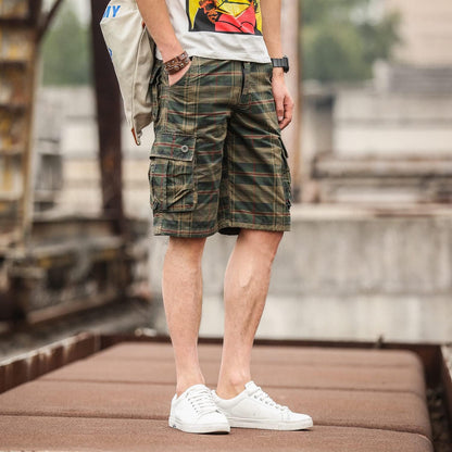 iCKER Men's Multi‑Pocket Cargo Shorts – Casual Comfort in Camouflage