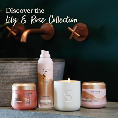 Sanctuary Spa Lily &amp; Rose Body Butter for Women, No Mineral Oil, Cruelty Free &amp; Vegan Shea Body Moisturiser, 300ml