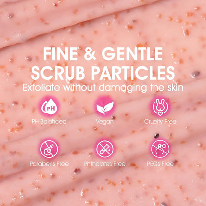 Bikini Scrub with 10% AHA+BHA and Turmeric for Bikini Underarm Area, Removes Ingrown Hairs and Shaving Bumps, Moisturizes and Nourishes Skin, Evens Skin Tone, Exfoliates, 220g