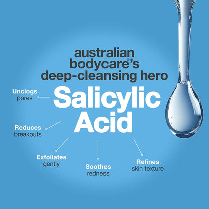 Salicylic acid spray against body breakouts, clogged pores and rough skin – with 2% salicylic acid and glycolic acid for clearer, smoother skin