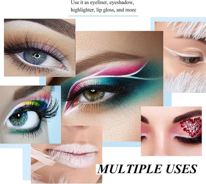 DEJIN White Eye Pencil - 12 Pcs, Eyeliner, Makeup Pencil - For Beginners &amp; Professionals, With Sharpener