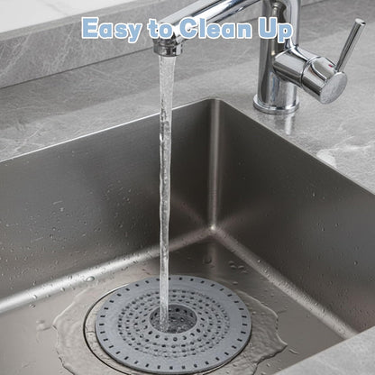 2 Pack Silicone Shower Drain Hair Catcher, Hair Stopper Drain Cover, Sink Strainer Filter, Anti-Clog Hair Catcher for Bathroom Bathtub Kitchen, Grey, Easy to Install &amp; Clean