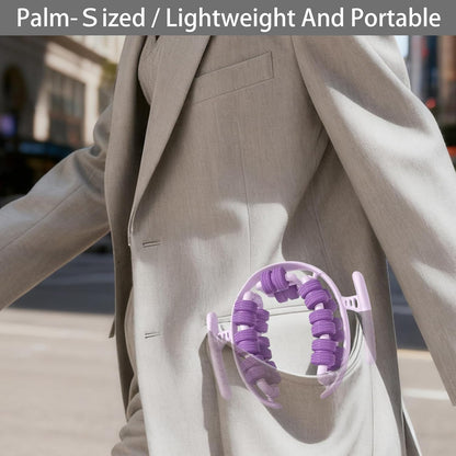 Portable Leg Massager,No-Assembly Cellulite Roller for Travel &amp; Office,Relieves Soreness &amp; Swelling,Ideal for Pilates &amp; Recovery (Purple)