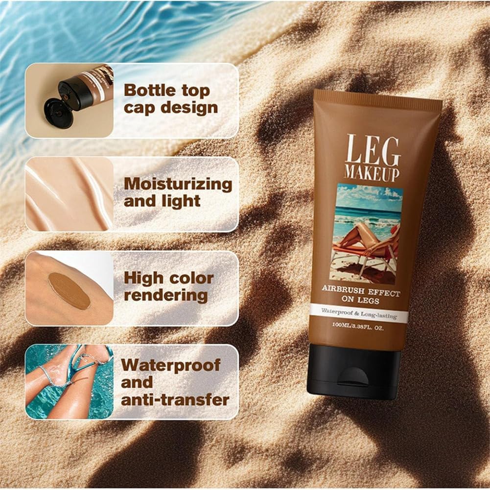 Body Perfector Body Foundation &amp; Body Concealer,Body Coverage Perfector Waterproof,Leg Makeup &amp; Tattoo Cover Up Cream, All Over Complexion Perfector with Extra Large Body Makeup Brush (#02)