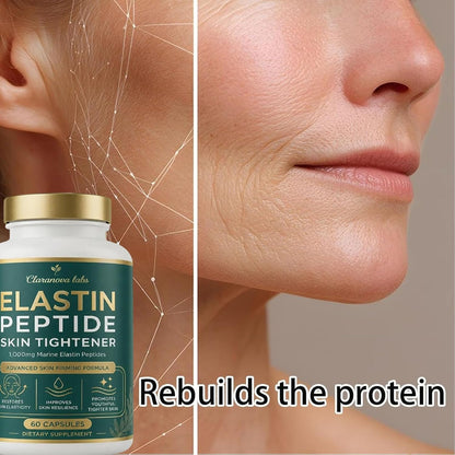 Claranova Elastin Peptides, Elastin Peptide Skin Tightening Formula, 1000 mg, Suitable for Women and Men (1PC)