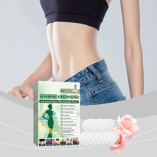10-IN-1 Advanced Nano Microneedle Patch,Luxurious Weight Loss Patches, Natural Metabalance Patch, Microneedle Patches, Gentle Soothing, for All Body Types (2pc)