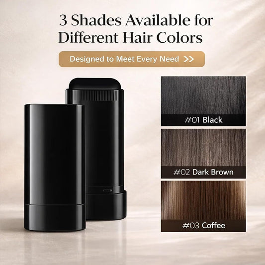 Instant Hair Colour Stick Dye Comb for Root Touch Up and Grey Hair Coverage, Portable Temporary Colour Pen with Built In Natural Toothed Comb, Long Lasting Waterproof Finish for Men and Women (Black)