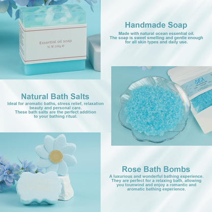 "You're Awesome" Chamomile Pamper Gift Set for Women - Luxury Spa Kit with Insulated Wine Tumbler, Relaxation Self Care Hamper for Mum, Best Friend, Sister, Birthday &amp; Get Well Soon