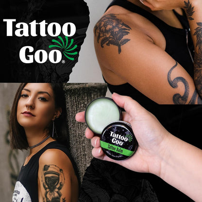 Tattoo Goo Original Aftercare Balm 21 g, Deep‑Moisture Natural Tattoo Aftercare &amp; Colour Retention with Beeswax, Cocoa Butter &amp; Vitamin E – Prevents Scabbing, Speeds Healing &amp; Brightens Ink