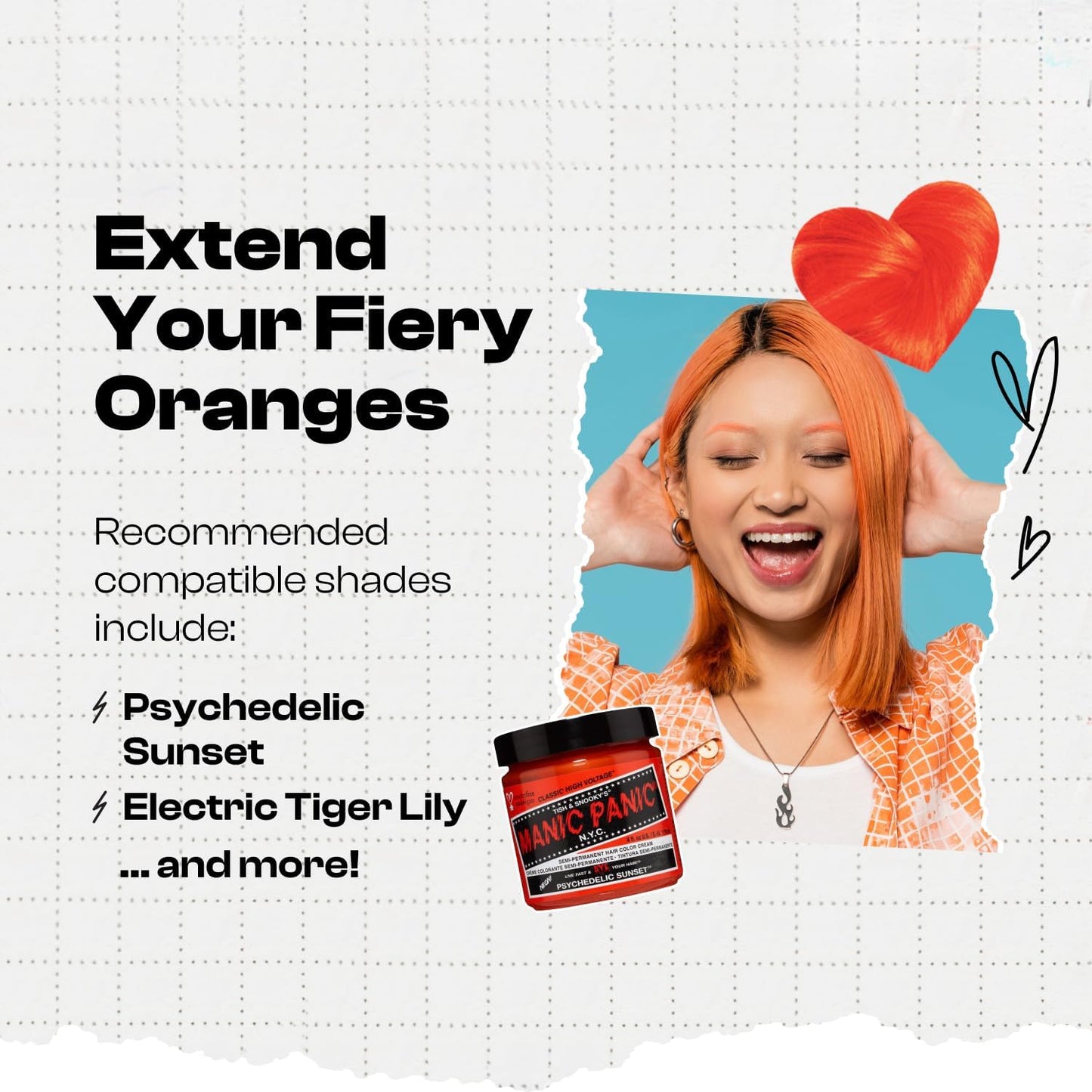 Manic Panic Love Color® Colour Depositing Conditioner (Orange Crush)