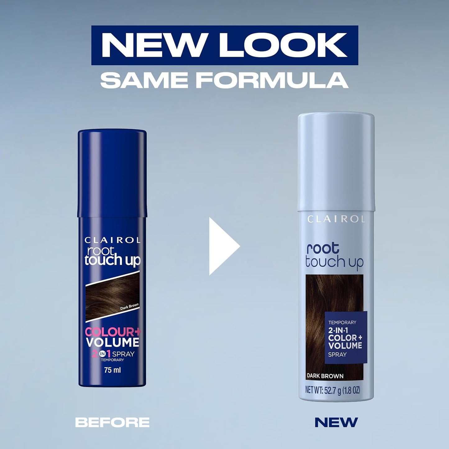 Clairol Root Touch Up Spray, Temporary Grey Coverage &amp; Volume 2-in-1 Spray, Light Brown, 75ML