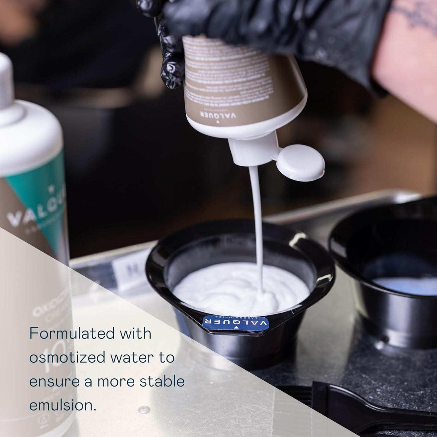 VALQUER Stabilized Hydrogen Peroxide Cream 20 Vol. | 1 L | Professional Cream Developer for Permanent Hair Colour &amp; Bleaching | 6% Stabilized Formula | Vegan