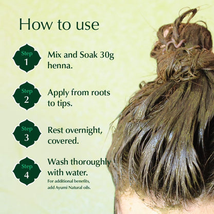 Ayumi Herbal Henna Powder with 9 Himalayan Herbs | Bhringraj Powder | Hibiscus | Brahmi | Nourishing Natural Hair Dye, Dandruff Control |Reducing Itchiness Henna Hair Dye for Men &amp; Women |150g