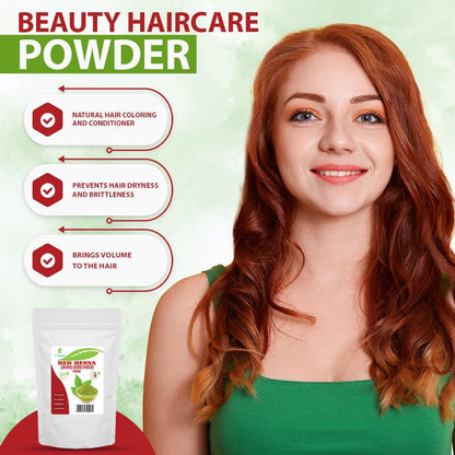 ETC Cosmetic's Red Henna - Lawsonia Inermis - 100g Powder - Natural - Improves Hair Appearance &amp; Conditions - All Hair Types - Demi-Permanent - Not Suitable for Red Hair