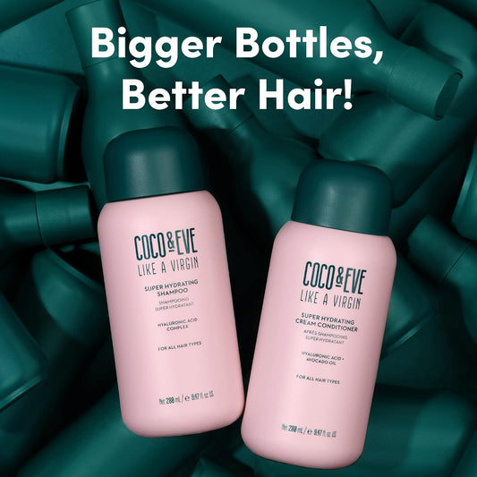 Coco &amp; Eve Like A Virgin Super Hydrating Cream Conditioner. Sulfate free with Argan Oil &amp; Coconut for Dry, Damaged, Color Treated, Frizzy. (280ml)