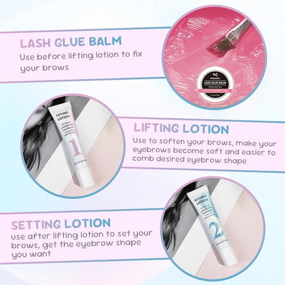 PERMANIA Brow Lamination Kit, New Upgraded Eyebrow Lamination Kit, Achieve Naturally Gorgeous Brows at Home, Gentle Ingredients | Easy to Use for Beginner and Salon (without ESSENCE)
