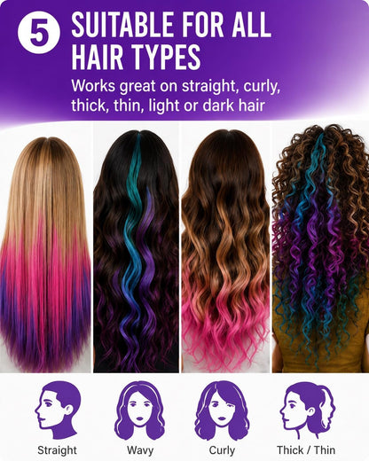 H&amp;Q Hair Chalk Set, 24 Colours Temporary Hair Colour Chalk for Girls &amp; Women, Non Toxic Washable Hair Dye Soft Pastels Kit for Kids Party, Cosplay, Festival &amp; DIY Styling