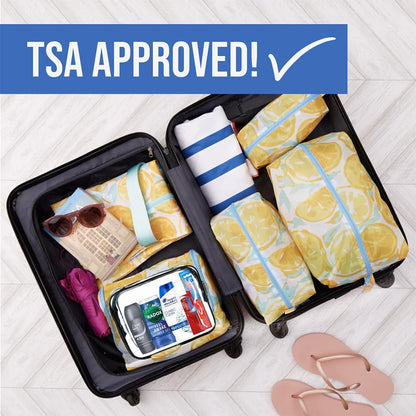 Men's Travelling Toiletries Set - Travel Size Essentials, Mini Holiday Bag, Perfect for Overnight Stays, Hospital's, Camping, Holidays, Airport Security Approved, Clear Travel Bag