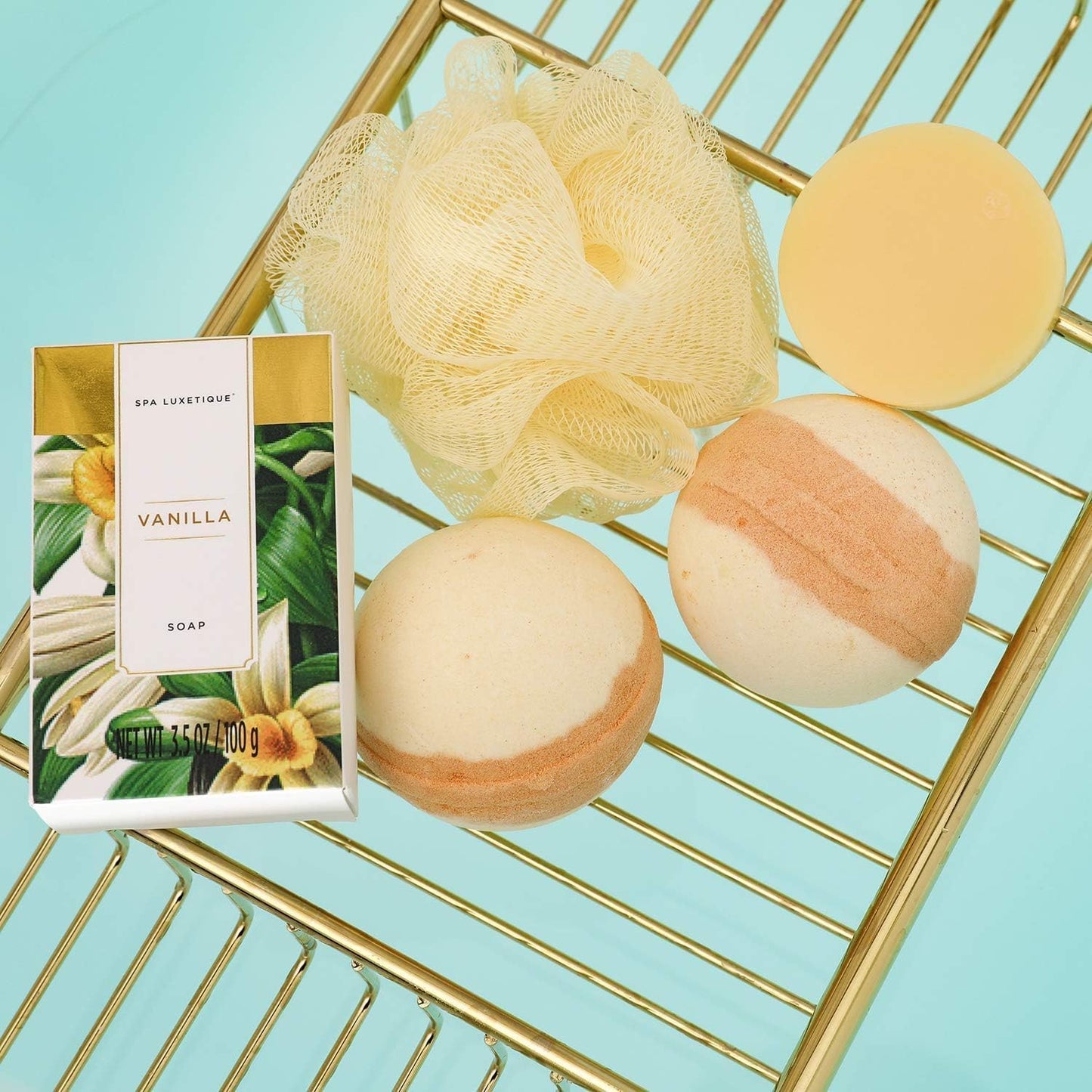 Spa Luxetique Bath Sets for Women Gift, 15pcs Vanilla Spa Gift Sets with Bubble Bath, Body Scrub, Pamper Gifts for Women, Mothers Day Gift for Mum, Birthday Gift Sets, Valentines Gifts for Her