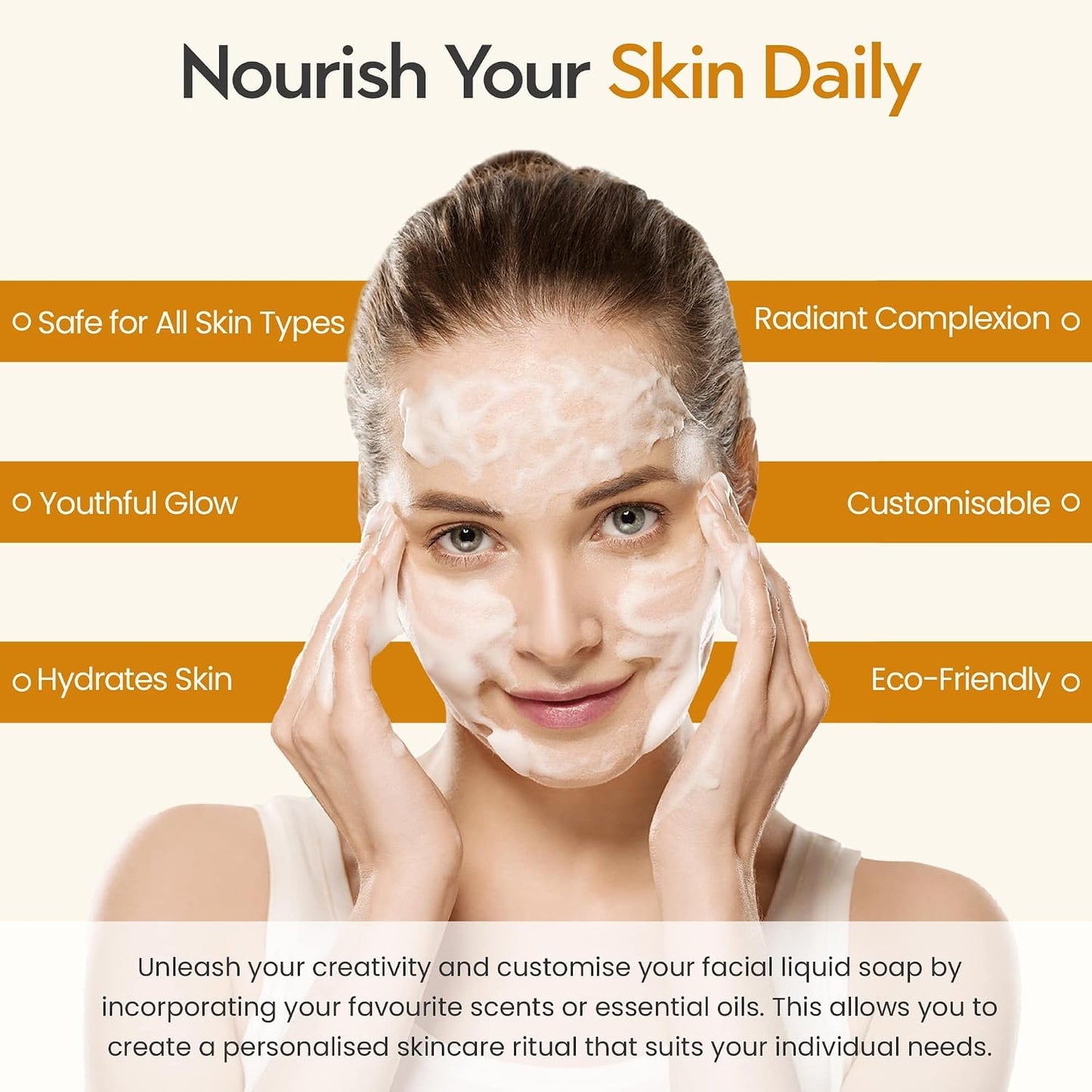 Freshskin Beauty LTD | 1 Litre Organic Liquid Castile Soap (1000ml) - All-Natural Unscented Liquid Soap - Pure SLS SLES Free - Vegan Friendly - 100% Organic