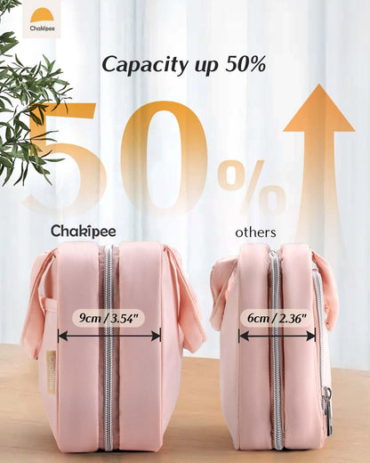 Travel Hanging Toiletry Bag for Women - Foldable Toiletries Waterproof Organizer with Clear Window, Lightweight Wash Bags for Essentials, Makeup, Shampoo，Pink, Medium