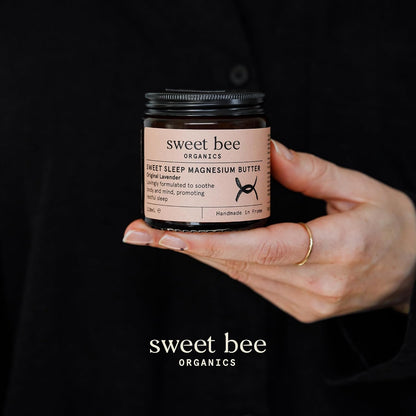 Sweet Bee Magnesium Body Butter with Shea Butter | Moisturizing Body Cream for Dry Skin | Rich Hydrating Formula | Non-Greasy Skin Care | Lavender 120ml