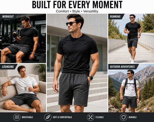ITRAT Men’s Fleece Shorts – Comfort Meets Everyday Flex