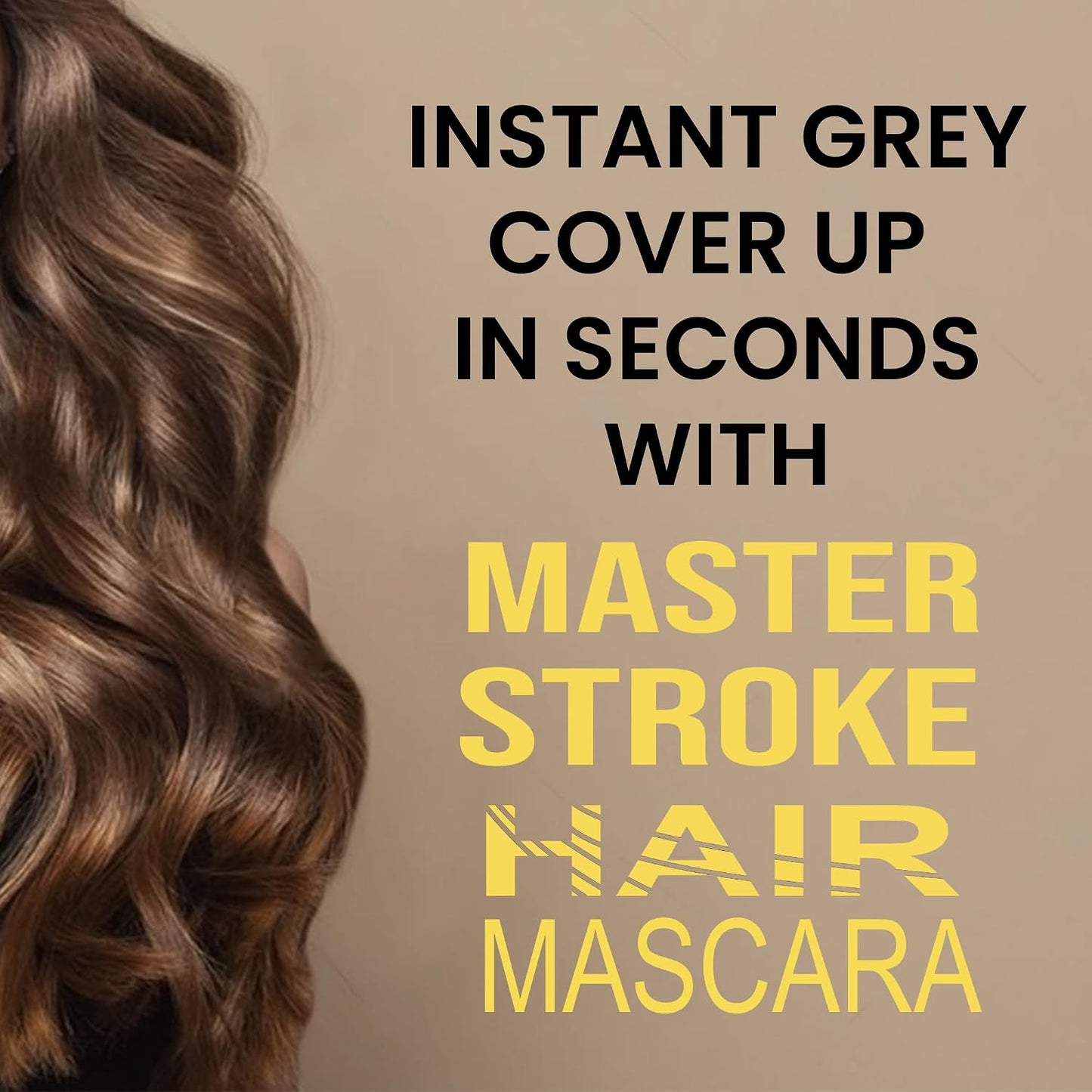 Beauty Forever Master Stroke Hair Mascara, Instant Grey Cover up, 13ml (03 Dark Brown, Pack of 1)