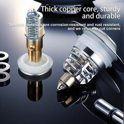 Pop-Up Sink Drain Stopper – Universal Bathroom Basin Drain Filter with Press Button Design, Anti-Clog Strainer