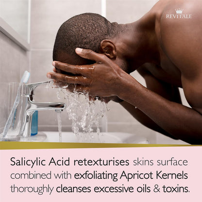 Revitale Advanced BHA Salicylic Acid Scrub Soap – Exfoliating Bar for Face &amp; Body, Deep Pore Cleanser, Anti-Blemish, Skin Softening