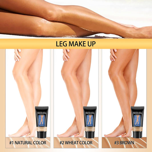 Leg Makeup Waterproof No Transfer, Leg Make Up to Cover Veins, Concealer Full Coverage, Body Concealer, Tattoo Cover Up Makeup, Even Skin Tone, Easy Application(03 Brown Color,40ml)