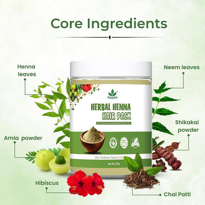 Havintha Natural Herbal Henna Hair Pack 11 Herbs Mix Mehandi Powder (227 G) |