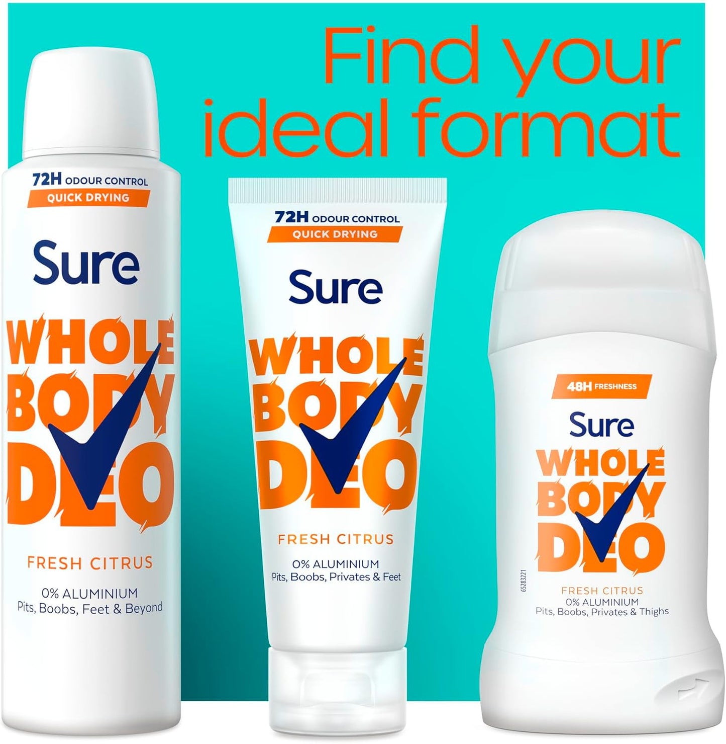 Sure Women Fresh Citrus 72h Whole Body Deodorant Spray 150ml