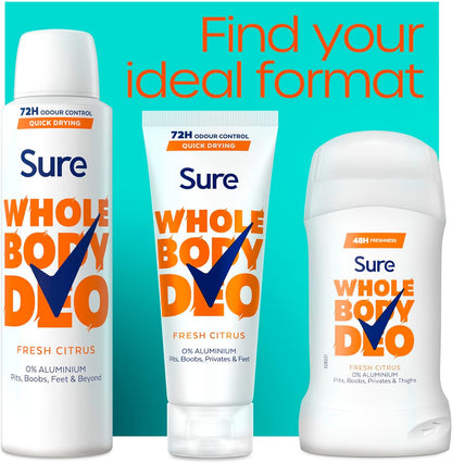 Sure Women Fresh Citrus 72h Whole Body Deodorant Spray 150ml